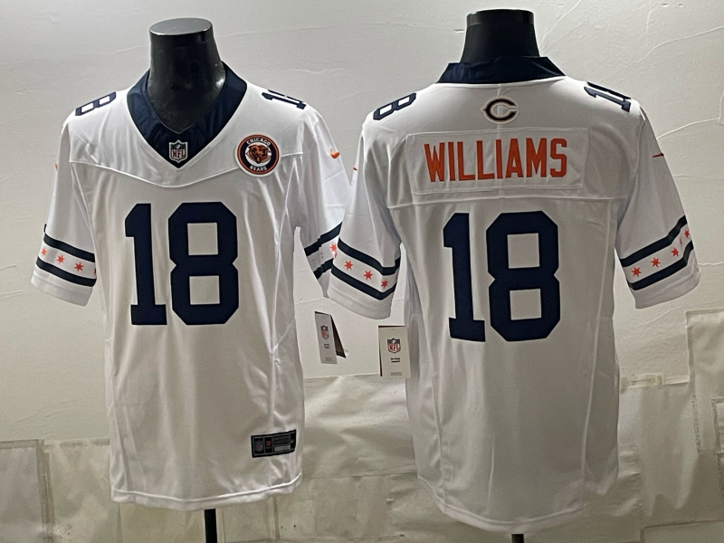 Chicago Bears #18 Williams white Nike Limited NFL Jersey 0903003